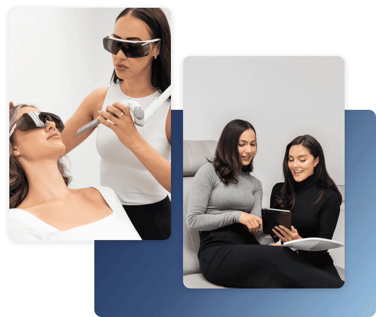 Glo antiaging medispa collage of treatments